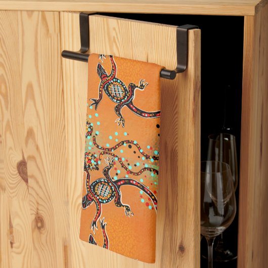 LINGE DE CUISINE ART AUSTRALIE (Pliage en tiers)