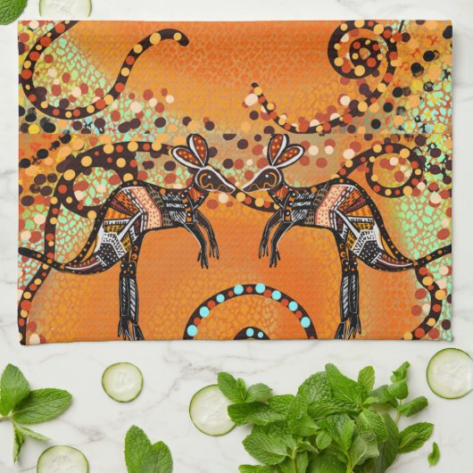 LINGE DE CUISINE ART AUSTRALIEN (Plié)