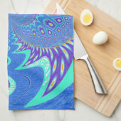 Linge De Cuisine Art bleu moderne (Quart Plié)