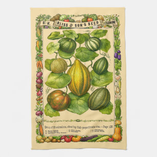 Linge De Cuisine Art botanique de l'ère victorienne rétro du melon