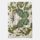 Linge De Cuisine art botanique français script de pays feuille papi (Vertical)