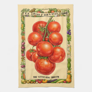 Linge De Cuisine Art Botanique Rétro de Tomates de l'Ère Victorienn