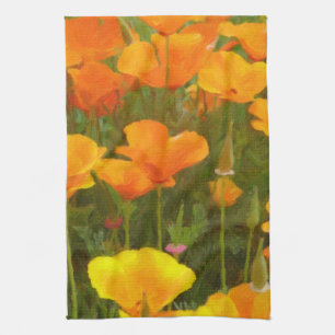 Linge De Cuisine Art California Poppies