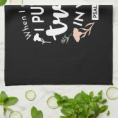 Linge De Cuisine Art chrétien floral foncé - Psaume 56:3 (Plié)