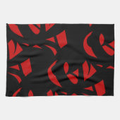 Linge De Cuisine Art contemporain Rouge / Noir (Horizontal)