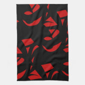 Linge De Cuisine Art contemporain Rouge / Noir (Vertical)