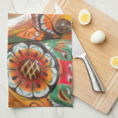 Linge De Cuisine Art Culturel Unique - Design Sri-Lankais/Indonésie (Quart Plié)