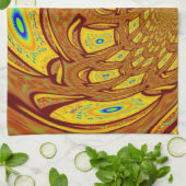 Linge De Cuisine Art de baseball jaune doré Imprimer (Plié)