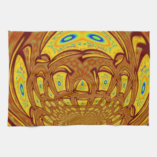 Linge De Cuisine Art de baseball jaune doré Imprimer (Horizontal)