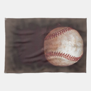 Linge De Cuisine Art De Baseball Sepia Style vintage