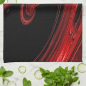 Linge De Cuisine Art de bruit rouge et noir de "nébuleuse" (Plié)