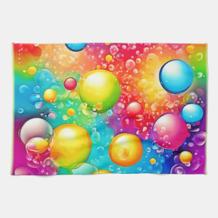 Linge De Cuisine Art de bulle abstrait