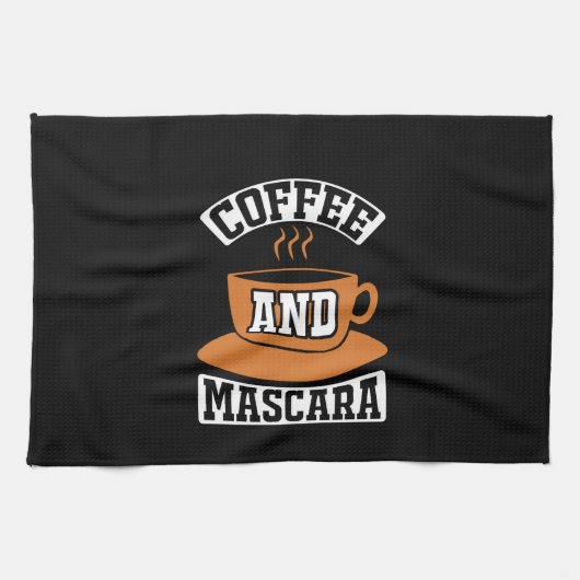 Linge De Cuisine Art de café Café et mascara (Horizontal)