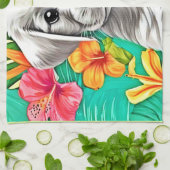 Linge De Cuisine Art de chiot floral (Plié)