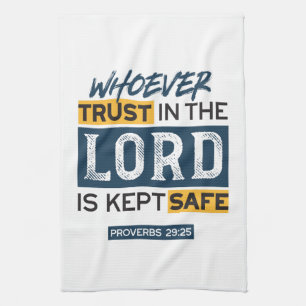 Linge De Cuisine Art de citation biblique - Proverbes 29:25 Confian