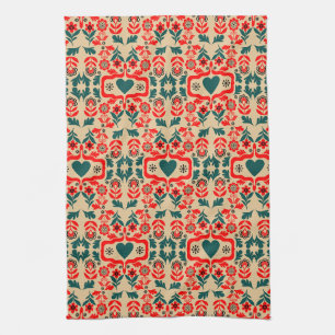 Linge De Cuisine Art de fleurs abstrait boho