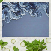 Linge De Cuisine Art de la fumée bleue émotionnelle (Plié)