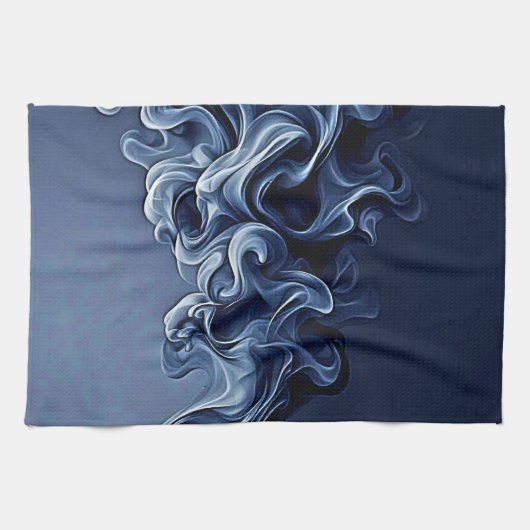 Linge De Cuisine Art de la fumée bleue émotionnelle (Horizontal)