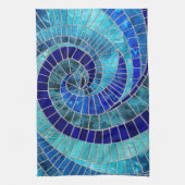 Linge De Cuisine Art de la mosaïque de la vague océanique (Vertical)