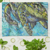 Linge De Cuisine Art de la tortue marine et artisanat (Plié)