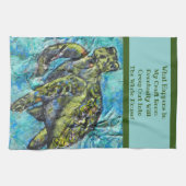 Linge De Cuisine Art de la tortue marine et artisanat (Horizontal)