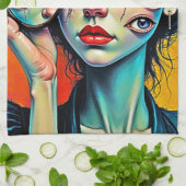 Linge De Cuisine Art de l'auto-réflexion brisé (Plié)