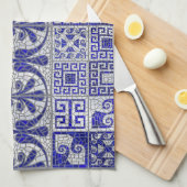 Linge De Cuisine Art de mosaïque grecque brisée (Quart Plié)