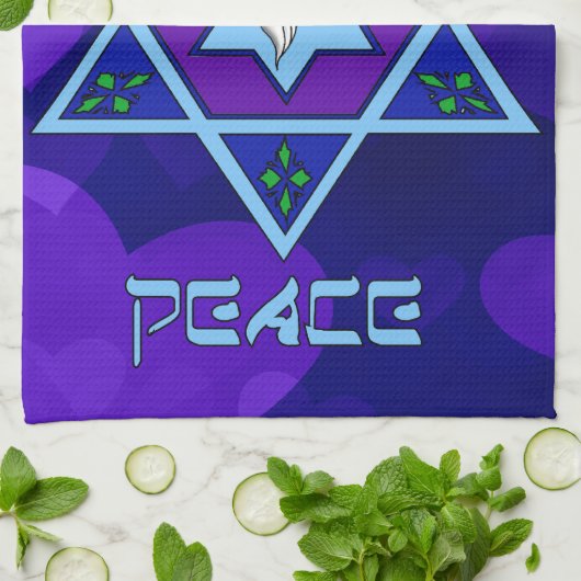 Linge De Cuisine Art de paix de Hanoukka (Plié)