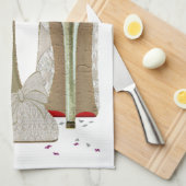 Linge De Cuisine Art de talons hauts de mariage (Quart Plié)