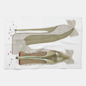 Linge De Cuisine Art de talons hauts de mariage (Horizontal)