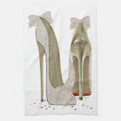 Linge De Cuisine Art de talons hauts de mariage (Vertical)
