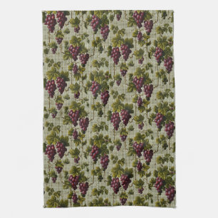 Linge De Cuisine Art de vignoble de campagne française rustique