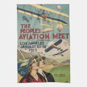 Linge De Cuisine Art de voyage Rétro 1912 Los Angeles Air Show