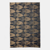 Linge De Cuisine Art Déco Black Gold : Retro. (Vertical)
