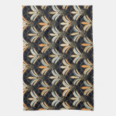 Linge De Cuisine Art déco bleu et or (Vertical)