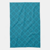 Linge De Cuisine Art déco bleu géométrique (Vertical)
