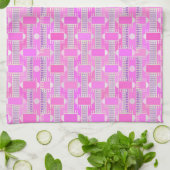 Linge De Cuisine Art Déco chic industriel - rose, mauve (Plié)