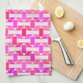 Linge De Cuisine Art Déco industriel chic - rose, fuchsia, orchidée (Quart Plié)