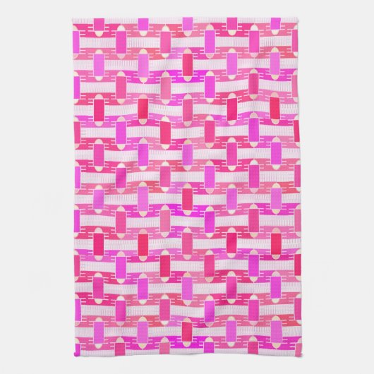 Linge De Cuisine Art Déco industriel chic - rose, fuchsia, orchidée (Vertical)
