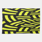 Linge De Cuisine Art Déco jaune et noir (Horizontal)