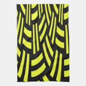 Linge De Cuisine Art Déco jaune et noir (Vertical)