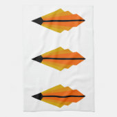 Linge De Cuisine Art Deco Pattern 3 en orange (Vertical)