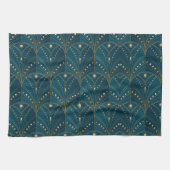 Linge De Cuisine Art Deco pattern with gold geometric shapes (Horizontal)