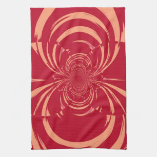 Linge De Cuisine Art déco rétro à la flèche rouge