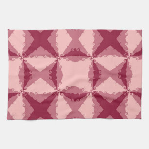Linge De Cuisine Art Déco rose floral torse rétro Abstrait