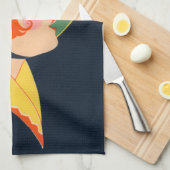 Linge De Cuisine Art Déco sorcière Casquette Chat noir (Quart Plié)