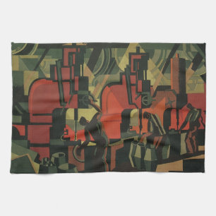 Linge De Cuisine Art Déco Vintage Industrie Manufacturière Industri