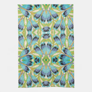 Linge De Cuisine Art Déco vintage jazz pochoir jardin insectes bugs