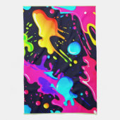 Linge De Cuisine Art d'explosion de couleur liquide abstrait (Vertical)