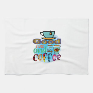 Linge De Cuisine Art du café bonnes vibrations et café